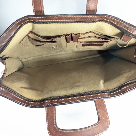 Tony Perotti Italy leather briefcase, genuine leather laptop sleeve, attache bag - Picture 7 of 14